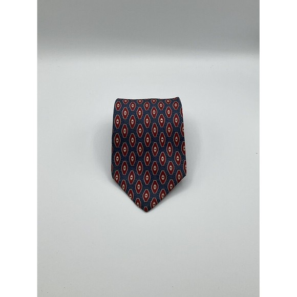Don Loper Other - Vintage Don Loper of Beverly Hills Mens 100% Silk Tie Blue Red Retro Wide